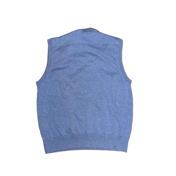 Izod Sweater V-Neck Vest In Blue - Picture 2 of 6